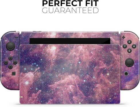 Design Skinz - Compatible with Nintendo Switch Joy-Con Only - Skin Decal Protective Scratch-Resistant Removable Vinyl Wrap Cover - Vibrant Sparkly Pink Nebula in Saudi Arabia