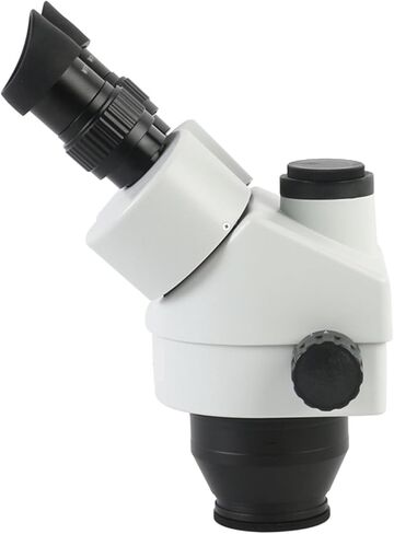Microscope 3.5X-90X Continuous Zoom Simul Focal Stereo Trinocular Microscope 13Mp Industrial Camera 56Led Light Lens Easy to Use (White) in Saudi Arabia