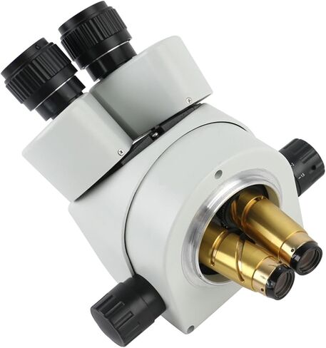 Microscope 3.5X-90X Continuous Zoom Simul Focal Stereo Trinocular Microscope 13Mp Industrial Camera 56Led Light Lens Easy to Use (White) in Saudi Arabia