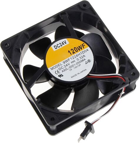 مروحة تبريد عاكسة بثلاثة أسلاك 12 سم 12038 SanAce120WF A90L-0001-0509 9WF1224H1D03 24V 0.38A محمل كروي مزدوج in Saudi Arabia
