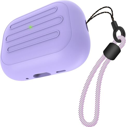 Anti-Lost Case for AirPods Pro 3 one-Piece Design case,Wireless Charging, LED Visible,Lanyard Included. (Fluorescent Yellow) in Kuwait
