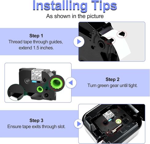 5 Pack Compatible for Brother P-Touch Label Tape 36mm 1.4 Inch Laminated Black on Clear TZe TZ Tape TZe161 TZ-161 for PT-9600 PT-9800PCN PT-D800W PT-E800W PT-P900W PT-P910BT in Kuwait