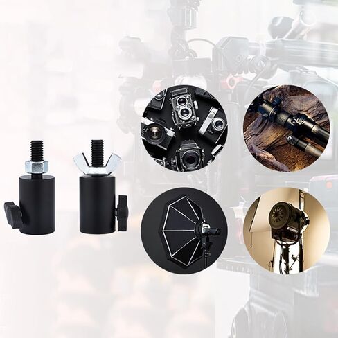 25mm Tripod Light Stand Mount to 3/8inch Threaded Converter with Screw Knob for LED Monitors Flashing Camera Tripod Accessory in Saudi Arabia
