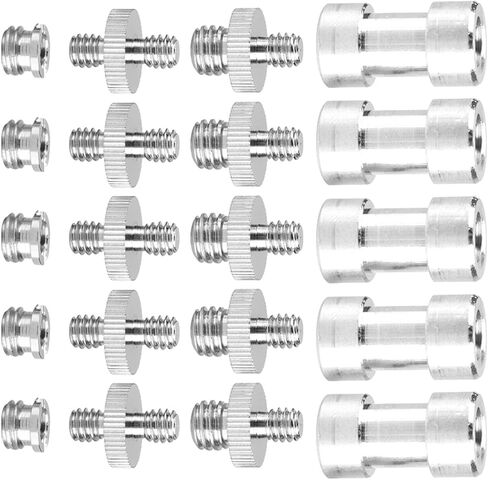 WALFRONT 3/8 Converter Screw Adapter, Metal, 20pcs Set for Light Stand Tripod Accessories, Precision CNC Machining, Versatile for Cameras and Photography Gear in Saudi Arabia