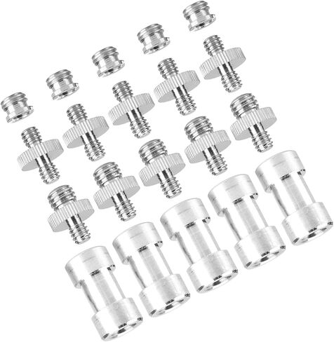WALFRONT 3/8 Converter Screw Adapter, Metal, 20pcs Set for Light Stand Tripod Accessories, Precision CNC Machining, Versatile for Cameras and Photography Gear in Saudi Arabia