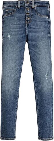 GUESS Girls' Big Stretch Denim Hi Waisted Skinny Fit Button Front Jean in Saudi Arabia