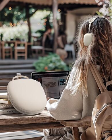 حافظة Yinke الذكية لأجهزة AirPods Max - هيكل صلب نحيف للغاية ووضع نوم سريع، منظم سفر محمول مع حماية غطاء قرص العسل (Starlight) in Kuwait