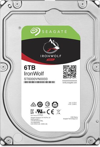 محرك الأقراص الصلبة Seagate IronWolf ST6000VN001 سعة 6 تيرابايت - داخلي 3.5 بوصة - SATA (SATA/600) in Kuwait
