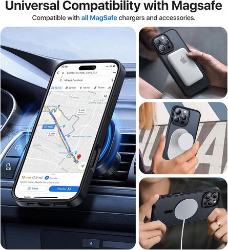 Magnetic for iPhone 16 Pro Case,[Compatible with MagSafe][Military-Grade Drop Protection][Anti-Yellowing]Shockproof Protective Translucent Matte Cover for iPhone 16 Pro Phone Case,Forest Green in Saudi Arabia