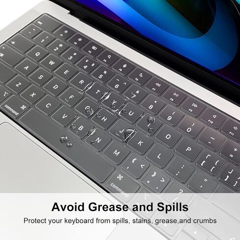 طبقة حماية للوحة مفاتيح الكمبيوتر المحمول رقيقة للغاية وناعمة من مادة TPU لجهاز MacBook Air 13.6 2022/2024 A2681 (M2) / A3113 (M3)، الإصدار: الإصدار الأمريكي in Saudi Arabia