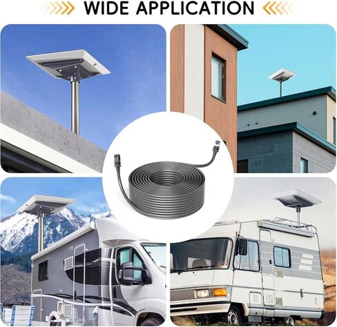 كابل StarlinkReplacement عالي السرعة 1200 ميجا بت في الثانية IP68 كابل موسع مقاوم للماء لـ StarlinkRectangular Satellite Gen3 المتين PVC النحاسي الرمادي (75FT()) in Saudi Arabia