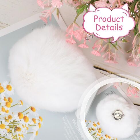 Easter Adult Bunny Shoes and Tail, Bunny Feet Slippers Rabbit Foot Shoes for Women Man Bunny Feet Costume Cosplay Accessories, White in Saudi Arabia