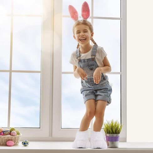 Easter Adult Bunny Shoes and Tail, Bunny Feet Slippers Rabbit Foot Shoes for Women Man Bunny Feet Costume Cosplay Accessories, White in Saudi Arabia