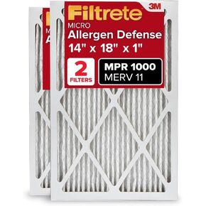 Filtrete 14x14x1 Air Filter, MPR 1000, MERV 11, Micro Allergen Defense 3-Month Pleated 1-Inch Air Filters, 2 Filters in Saudi Arabia