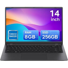 14 Inch Traditional Laptop Computers - 256GB SSD 8GB RAM Celeron CPU, WIFI5 and BT5.0, USB 3.0, TF Card Slot, Slim Lightweight Computer for Business and School (NC14G) in Kuwait