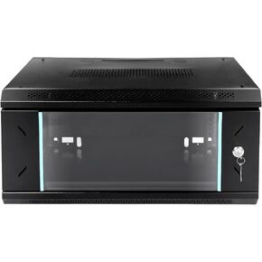 Server Rack Data Cabinet- 4U 17.72 Inch Deep Wall Mount Network Server Cabinet Enclosure Storage Rack for Home, Office Computer Equipment Black Front Lockable in Saudi Arabia