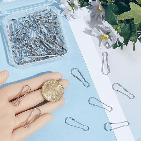 1 مربع 50PCS السنانير الزنبركية المعدنية السوطيات السوداء شبل المفاجئة خطافات 1.24 بوصة البوابة الدعوة الحديدية الدعوة معلقة شبكات المشبك النتائج لبطاقات هوية مفاتيح البطاقات الستائر علامات الحيوانات الأليفة لوازم التصنيع DIY in Saudi Arabia