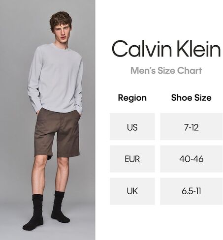 Calvin Klein Men's Combed Cotton Flat-Knit Crew Dress Socks (3-Pack) in Saudi Arabia