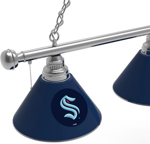 شركة Holland Bar Stool Co. مرخصة رسميًا NHL Seattle Kraken 3 الظل البلياردو الضوء مع المباراة النحاسية من قبل in Kuwait