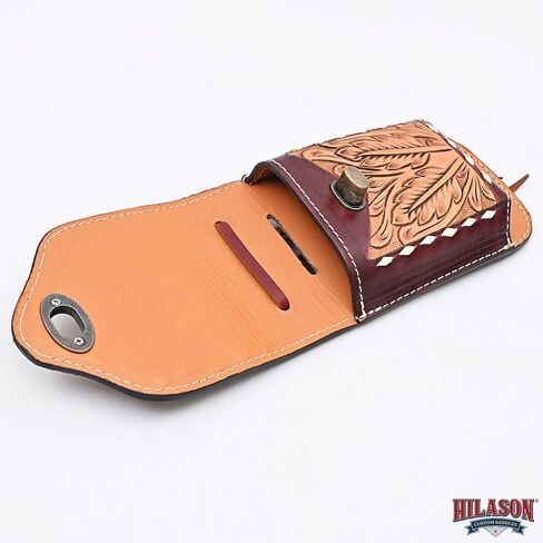 HILASON Horse Saddle Gorgeous Floral American Leather Cell Phone Case Pouch | Holsters Cowboy Genuine Belt Loop Holster in Saudi Arabia