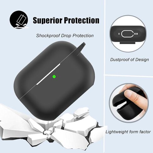 for Airpods Pro 2nd Generation Case Cover with Cute Cherry Charm Heart Keychain，Airpod Pro 2 Case Kawaii Heart Flower Daisy Key Chains for New Apple Airpods Pro Gen 2 Charging Case-Black in Saudi Arabia