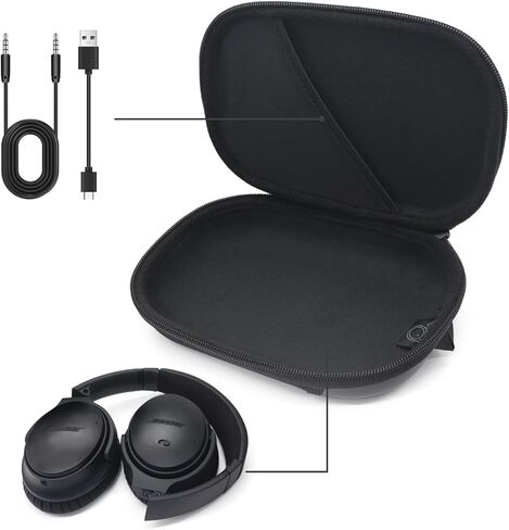 حافظة صلبة لهاتف Bose QC15/QC35/QC25/QC45/QC45SE/QC SE، حافظة سماعة رأس لاسلكية لإلغاء الضوضاء مع تخزين الكابل in Kuwait