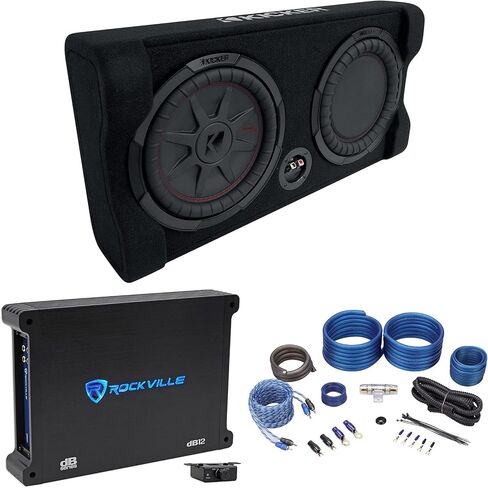 KICKER 48TRTP102 TRTP 10" Down Firing Subwoofer Enclosure+Amplifier+Amp Kit in Saudi Arabia