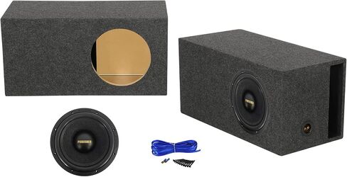 Rockville Punisher 12D2 12" 5600 Watt Competition Car Subwoofer Bundle with Rockville RBS12 Vented Enclosure Box & Complete Single Sub Box Enclosure Installation Kit (3 Items) in Saudi Arabia