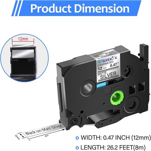 3PK متوافق مع شريط صانع الملصقات Brother P-Touch TZe-M34 TZ-M34 ذهبي على شفاف غير لامع 12 مم 1/2 بوصة 0.47 بوصة × 26.2 قدم شريط ملصقات TZe TZ مصفح لـ PT-D400 D400AD D400VP D450 in Saudi Arabia