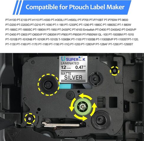 3PK متوافق مع شريط صانع الملصقات Brother P-Touch TZe-M34 TZ-M34 ذهبي على شفاف غير لامع 12 مم 1/2 بوصة 0.47 بوصة × 26.2 قدم شريط ملصقات TZe TZ مصفح لـ PT-D400 D400AD D400VP D450 in Saudi Arabia
