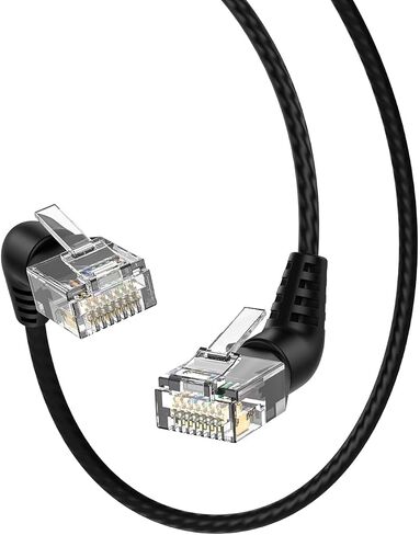 CAT6A Ethernet Cable UTP Booted, 360° Rotation Cat6A LAN Network Cable with RJ45 Connector, 32AWG 10Gbps 500MHz Patch Cord High Speed for Gaming, PS5, Modem,PC,1.5m/5ft in Saudi Arabia
