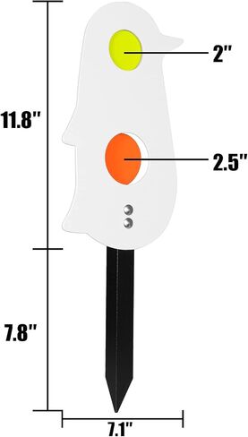 Highwild Metal Penguin Resetting Target Neon Plates - Two Methods of Use - Rated for .22/.177 Air Guns in Saudi Arabia