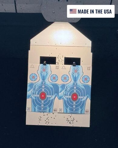 Half-Size Silhouette Paper Targets - 12 x 18 Inches Cardstock - Made in USA - 25 Pack - PN P01G01-025T- Free Mobile App in Saudi Arabia