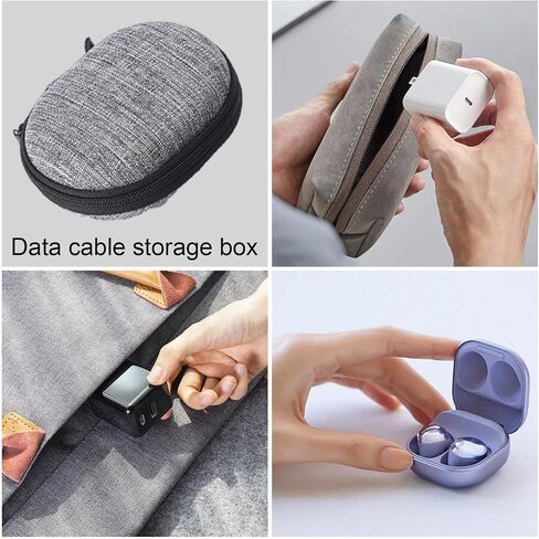 Small Electronic Organizer | Cable Organizer Solid Color Electronic - Shock-Resistant Travel Digital Accessories Storage Bag Multifunctional Travel Bag for Cable Cord in Kuwait