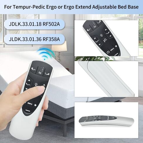 بديل جهاز التحكم عن بعد RF358A لقاعدة سرير Tempurpedic Ergo أو Ergo الممتدة JDLK.33.01.18 RF358A JLDK.33.01 36، متوافق مع RF502A، ضمان لمدة عامين in Kuwait