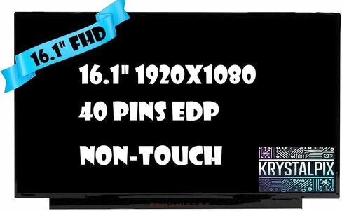 شاشة LCD KrystalPix الجديدة تناسب - لوحة بديلة لـ HP N42533-001 OMEN 16-ae0001nr 9V7E7UA#ABA شاشة LCD 165 هرتز شاشة 16.1 بوصة FHD جديدة غير تعمل باللمس 40 دبابيس لوحة جديدة in Saudi Arabia