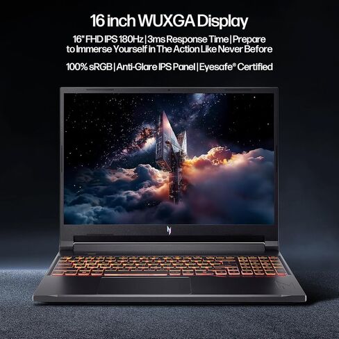 كمبيوتر محمول acer Nitro V 16 AI Creator، شاشة WUXGA مقاس 16 بوصة، NVIDIA GeForce RTX 5050، AMD Ryzen 7 260 180 هرتز، ذاكرة الوصول العشوائي 64 جيجابايت، 2 تيرابايت SSD، WiFi 6، لوحة مفاتيح بإضاءة خلفية، مع كابل Mytrix Assy HDMI للمكتب مدى الحياة، يفوز 11 in Saudi Arabia
