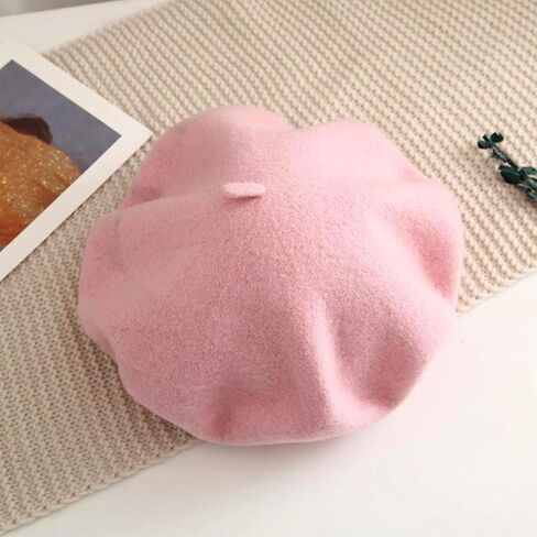 Classic French Beret Hat for Kids - Elegent Wool Beret for Girls Party Romantic French Themed Fancy Dress 4-10 Years in Kuwait