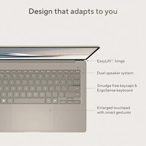 ASUS Zenbook A14 Copilot+ AI PC Laptop | 14" WUXGA OLED (100% DCI-P3) | Qualcomm Snapdragon X Plus (Up to 45 Tops) | 16GB RAM 512GB SSD | for Creator Business Professional Win11 w/DLCA Accessory in Saudi Arabia