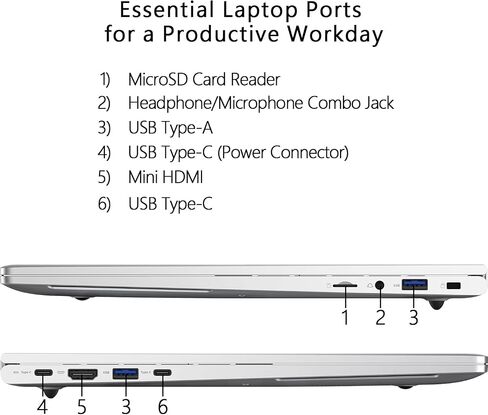 IPASON P3 16" WUXGA (1920 x 1200) Laptop – Sleek Everyday Performance with Intel N100 Quad-Core, 16GB DDR5 RAM, 512GB SSD, Backlit Keyboard, HDMI, microSD Reader, Wi-Fi, Windows 11 Home in Saudi Arabia