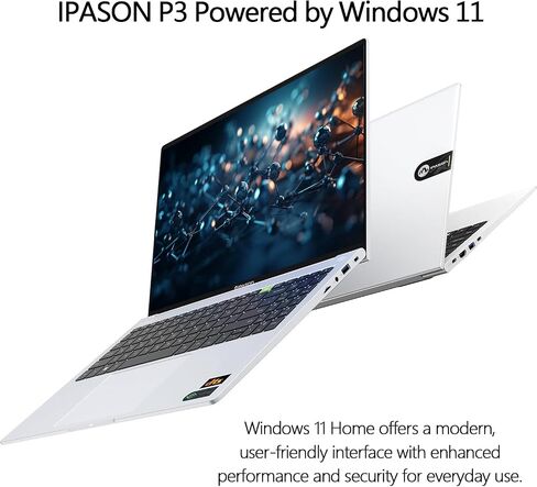 IPASON P3 16" WUXGA (1920 x 1200) Laptop – Sleek Everyday Performance with Intel N100 Quad-Core, 16GB DDR5 RAM, 512GB SSD, Backlit Keyboard, HDMI, microSD Reader, Wi-Fi, Windows 11 Home in Saudi Arabia