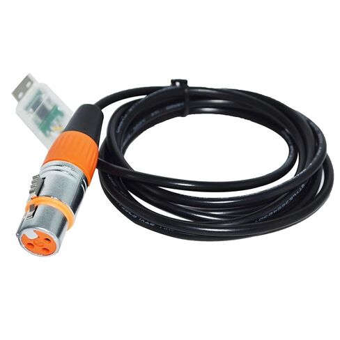 رقاقة صناعية FT232RL USB إلى RS485 DMX512 3P XLR أنثى/ذكر محول كابل تحكم حر (8 متر، XLR ذكر B) in Kuwait