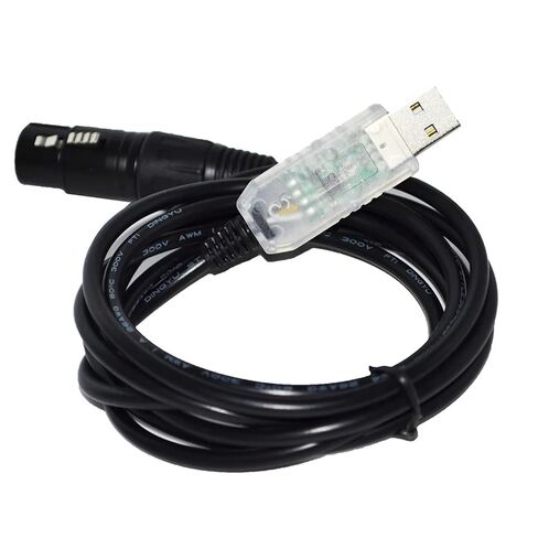 رقاقة صناعية FT232RL USB إلى RS485 DMX512 3P XLR أنثى/ذكر محول كابل تحكم حر (8 متر، XLR ذكر B) in Kuwait