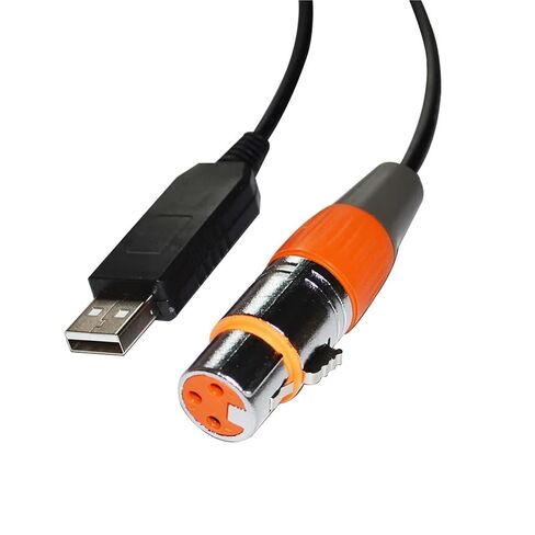 رقاقة صناعية FT232RL USB إلى RS485 DMX512 3P XLR أنثى/ذكر محول كابل تحكم حر (8 متر، XLR ذكر B) in Kuwait