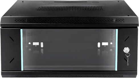 Server Rack Data Cabinet- 4U 17.72 Inch Deep Wall Mount Network Server Cabinet Enclosure Storage Rack for Home, Office Computer Equipment Black Front Lockable in Saudi Arabia