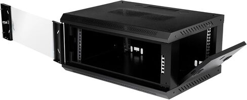 Server Rack Data Cabinet- 4U 17.72 Inch Deep Wall Mount Network Server Cabinet Enclosure Storage Rack for Home, Office Computer Equipment Black Front Lockable in Saudi Arabia