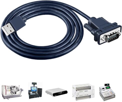 كابل محول USB إلى RS232 فعال وموصل دبوس DB9 للطابعات Windows8/10 فعال ومحول in Kuwait