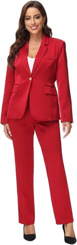 MODFUL Women Suits Work Professional Office 2 Piece Pant Suits for Women Business Outfits in Kuwait