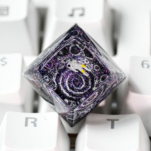 Axolotl Keycap with Blue Pink Coral Ocean SA Profile Handmade Artisan Keycap Fantasy Cool Custom Keycaps Keyboard Caps Resin Keycaps for Cherry MX Mechanical Keyboard Lovers Gift in Saudi Arabia