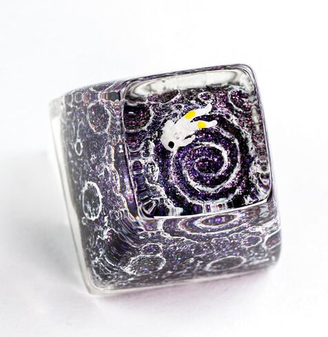 Axolotl Keycap with Blue Pink Coral Ocean SA Profile Handmade Artisan Keycap Fantasy Cool Custom Keycaps Keyboard Caps Resin Keycaps for Cherry MX Mechanical Keyboard Lovers Gift in Saudi Arabia
